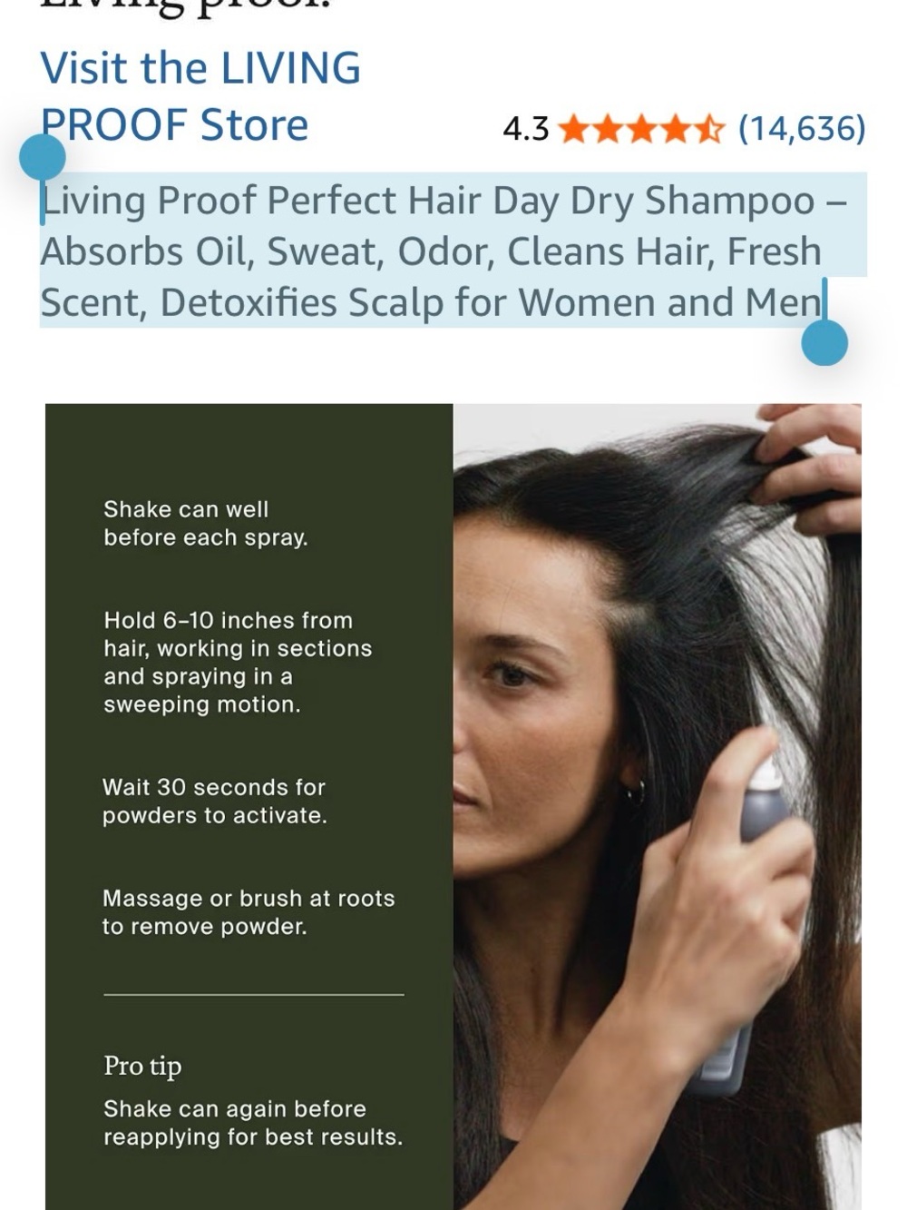 Living Proof Dry Shampoo 2 JUMBO 9.9oz✨ - Picture 3 of 5